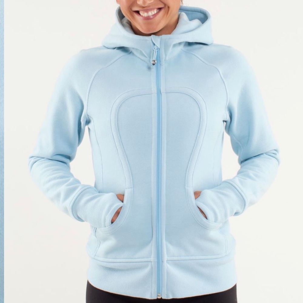 Lululemon Light Blue Full Zip Scuba Hoodie
